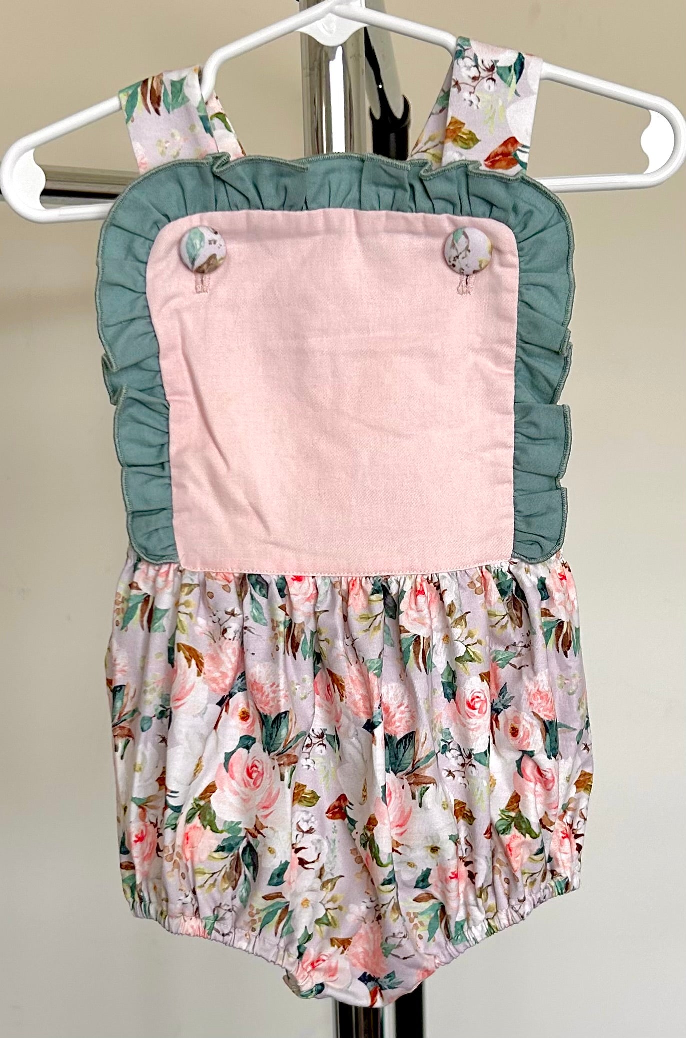 Blush and Grey-Green Floral