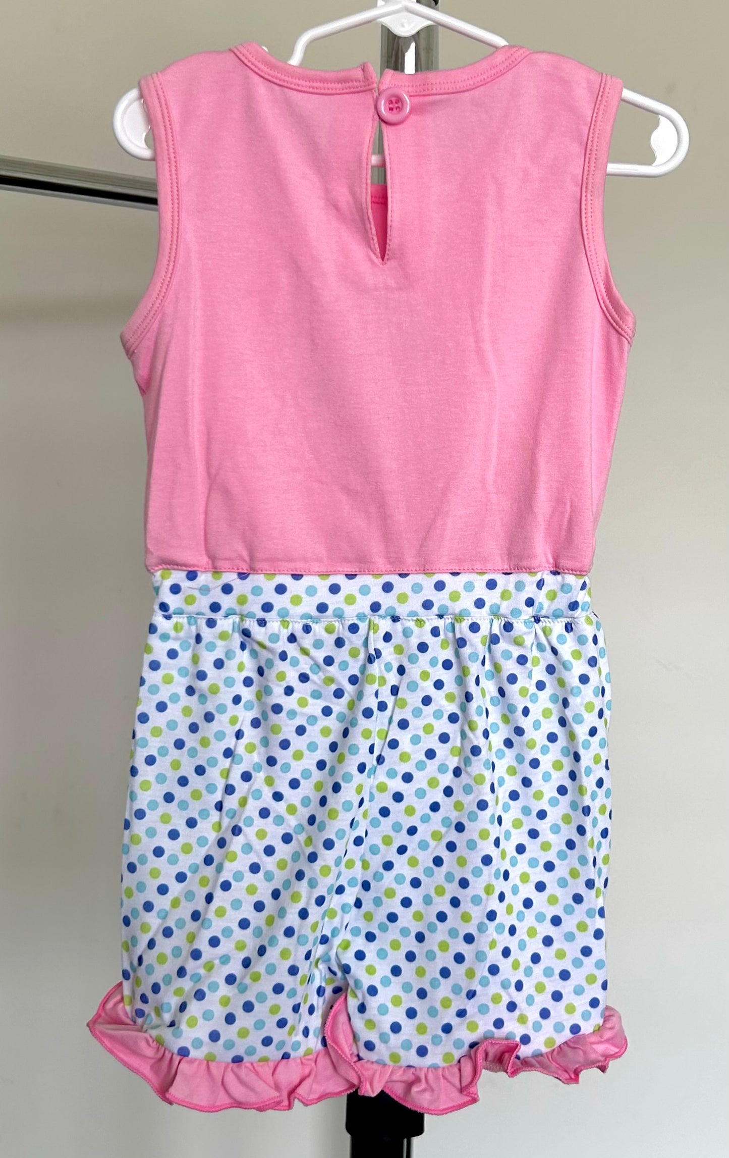 Pink and Polka Dots Catching Fish
