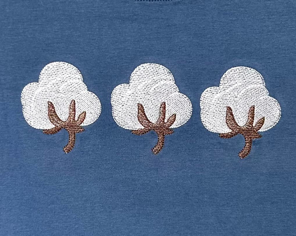 Stone Blue and Brown Micro Gingham Cotton Trio