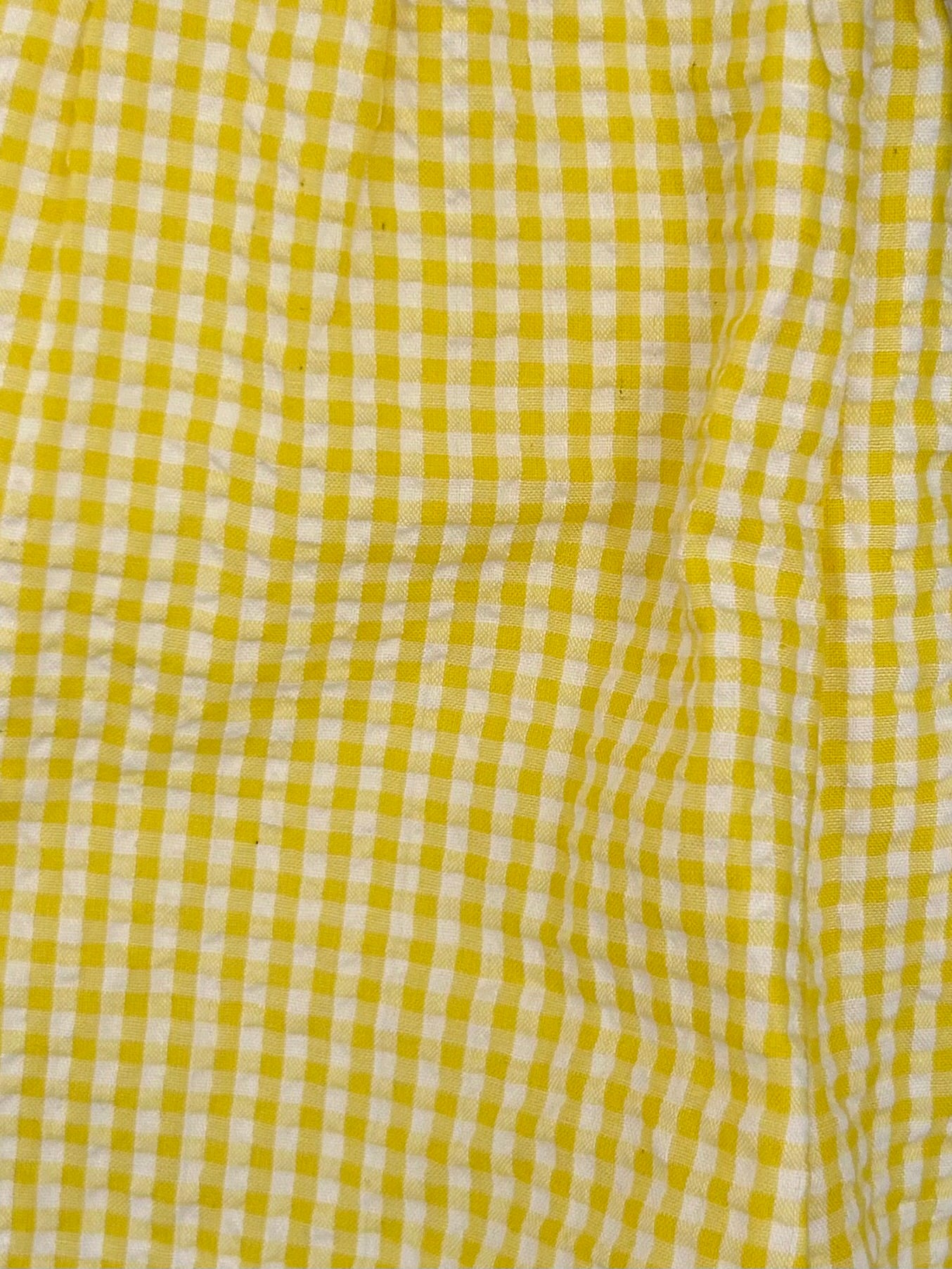 Grey and Yellow Micro Gingham Construction Trio