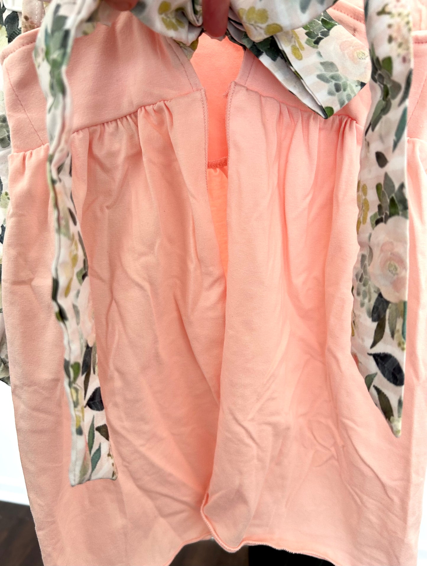 Peach with Green Floral