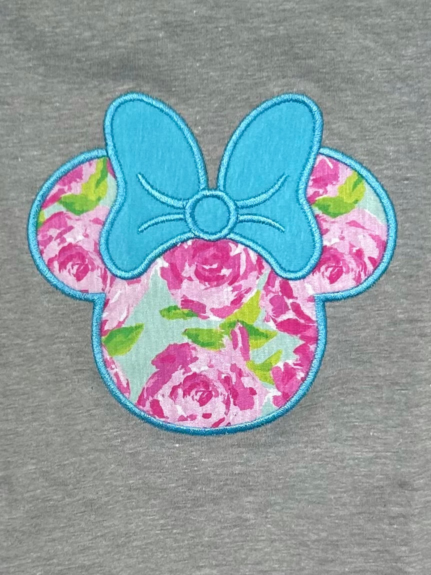 Aqua, Pink, Grey Inspired Floral Mrs. Mouse Profile