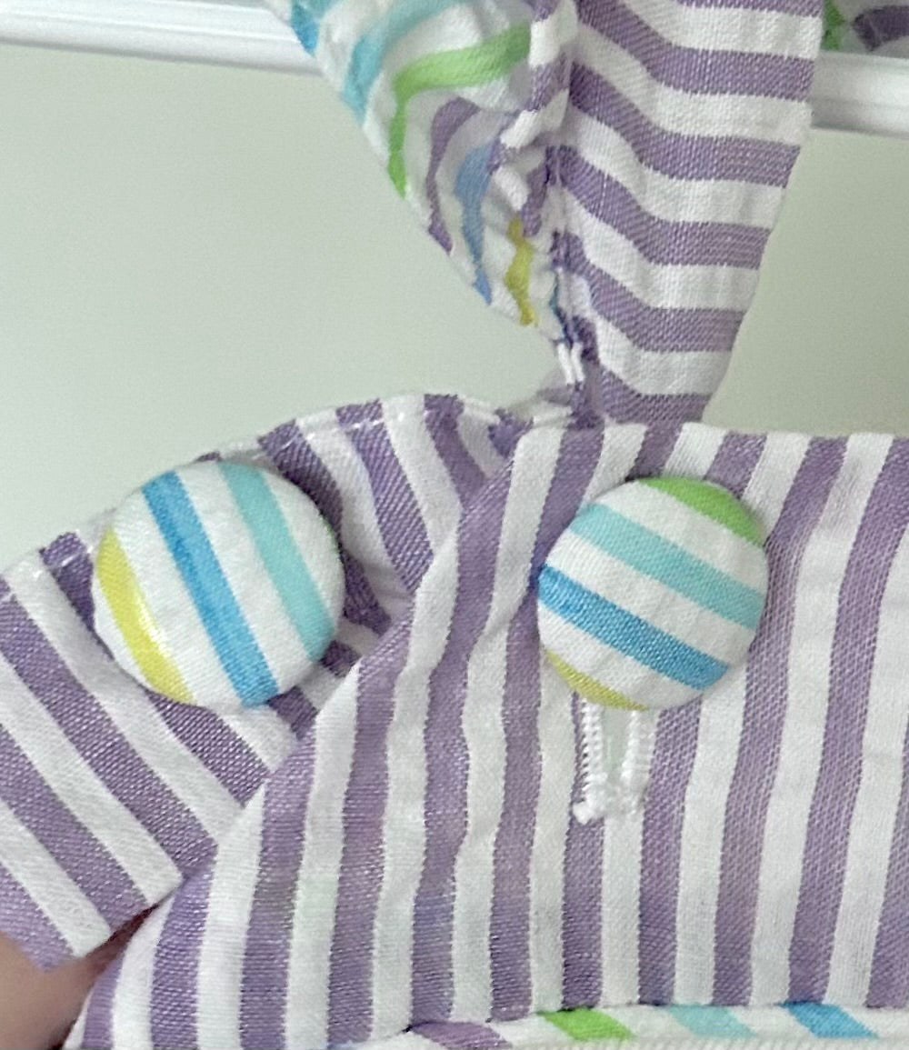 Purple and Pastel Striped Smocked Mermaid Trio