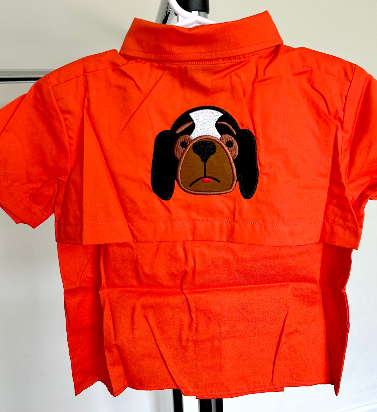 Orange Hound Dog and Letter T Performance Fishing