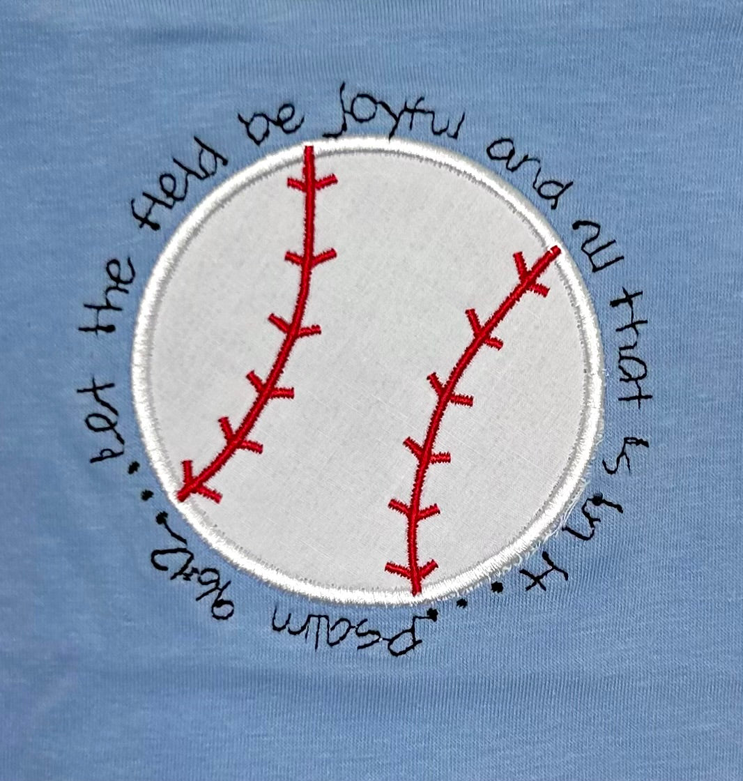 “Be The Field….” Blue and Red Striped Baseball Verse