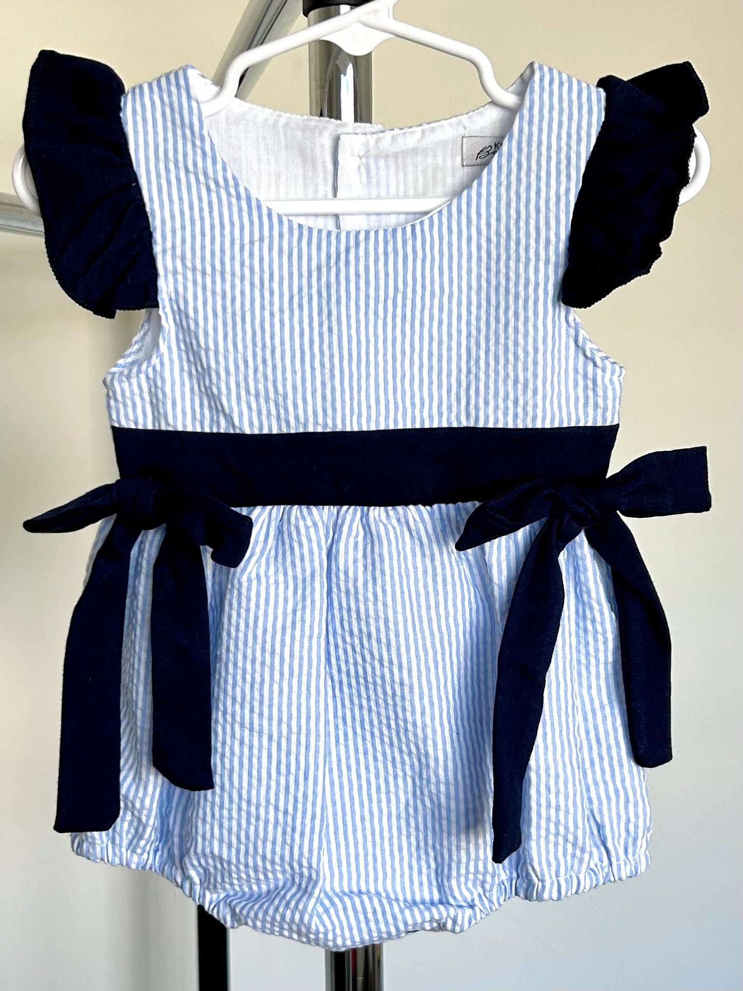 Light Blue Seersucker and Navy