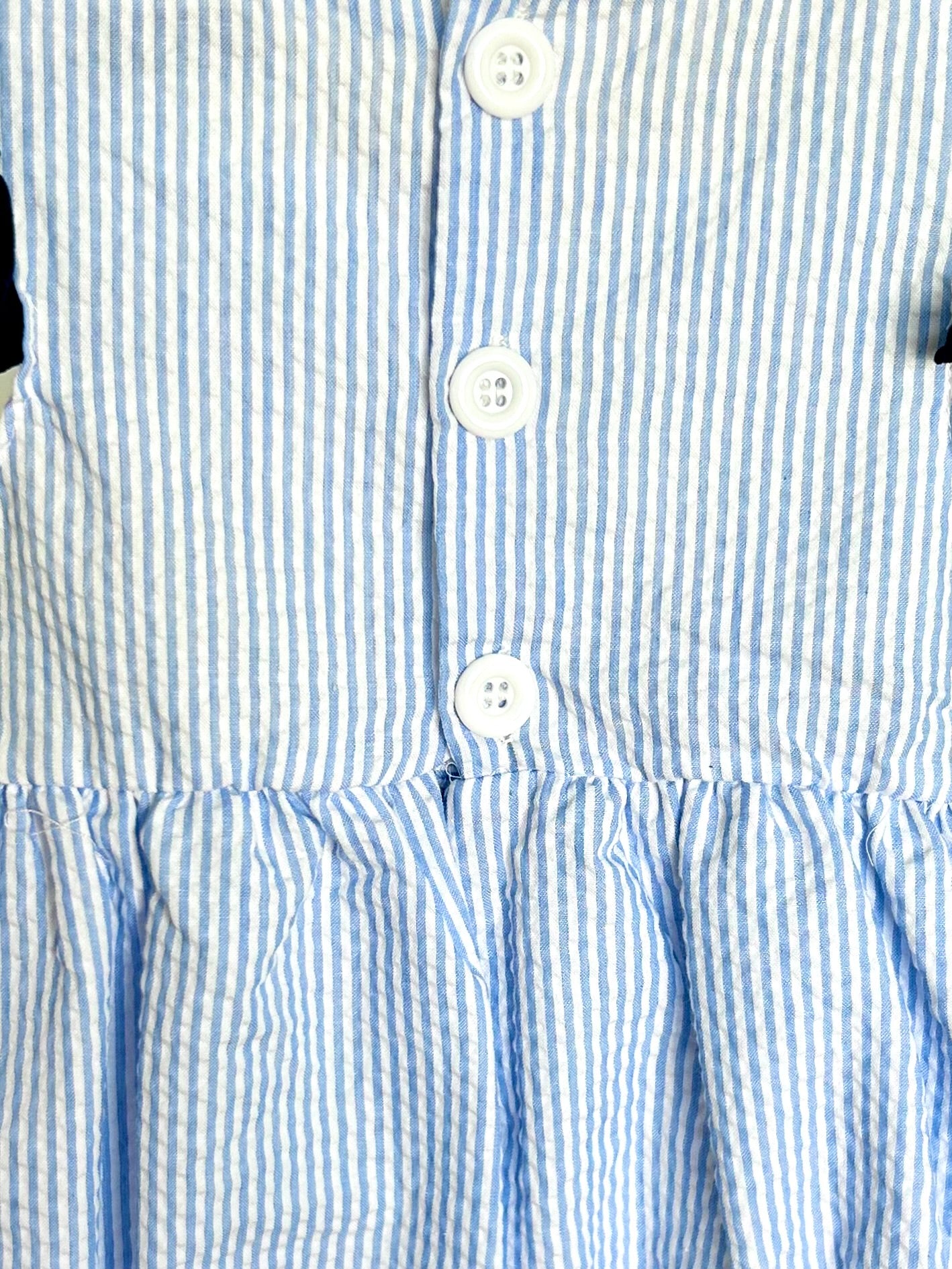 Light Blue Seersucker and Navy