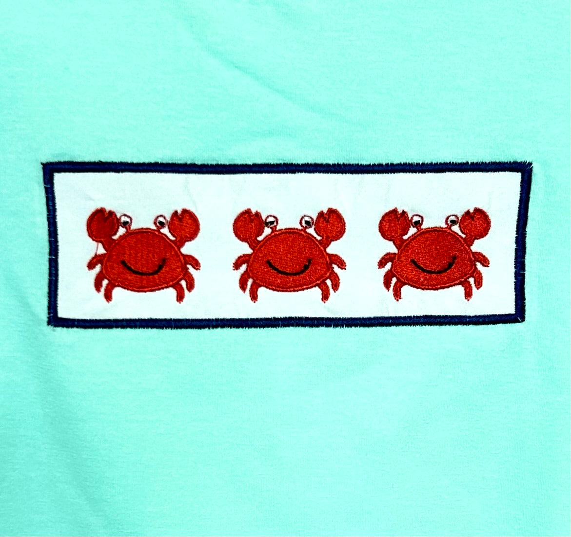 Turquoise and Primary Plaid Crab Trio