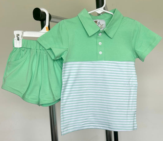 Summer Sea Green and Stripes
