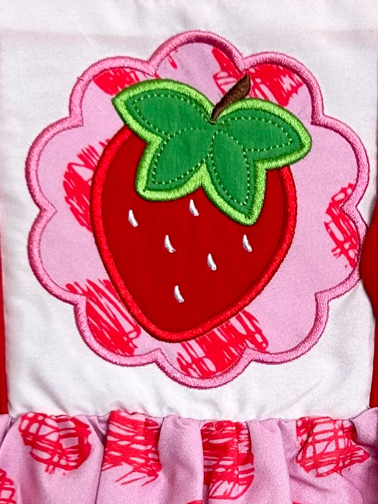 Pink and Red Scalloped Strawberry