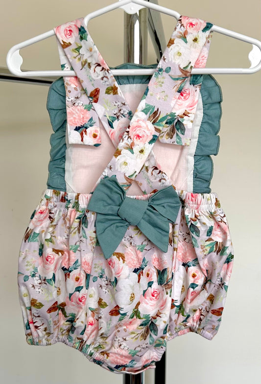Blush and Grey-Green Floral