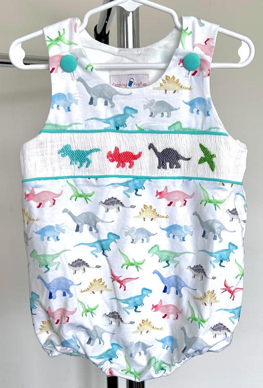 Watercolor Dino Quartet Smocked