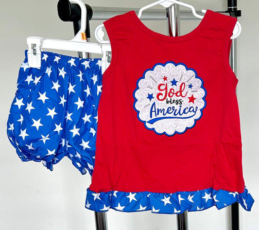 Red and Royal Stars God Bless America