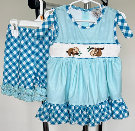Sleeping Sloths Smocked