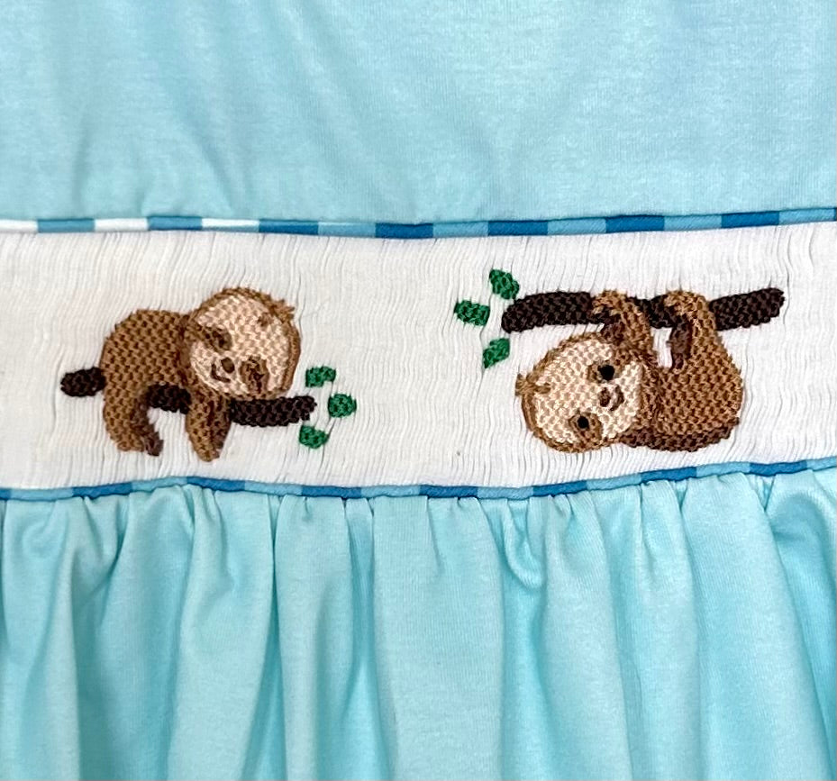 Sleeping Sloths Smocked