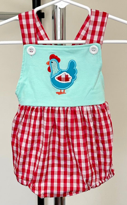 Red Gingham and Mint Chicken