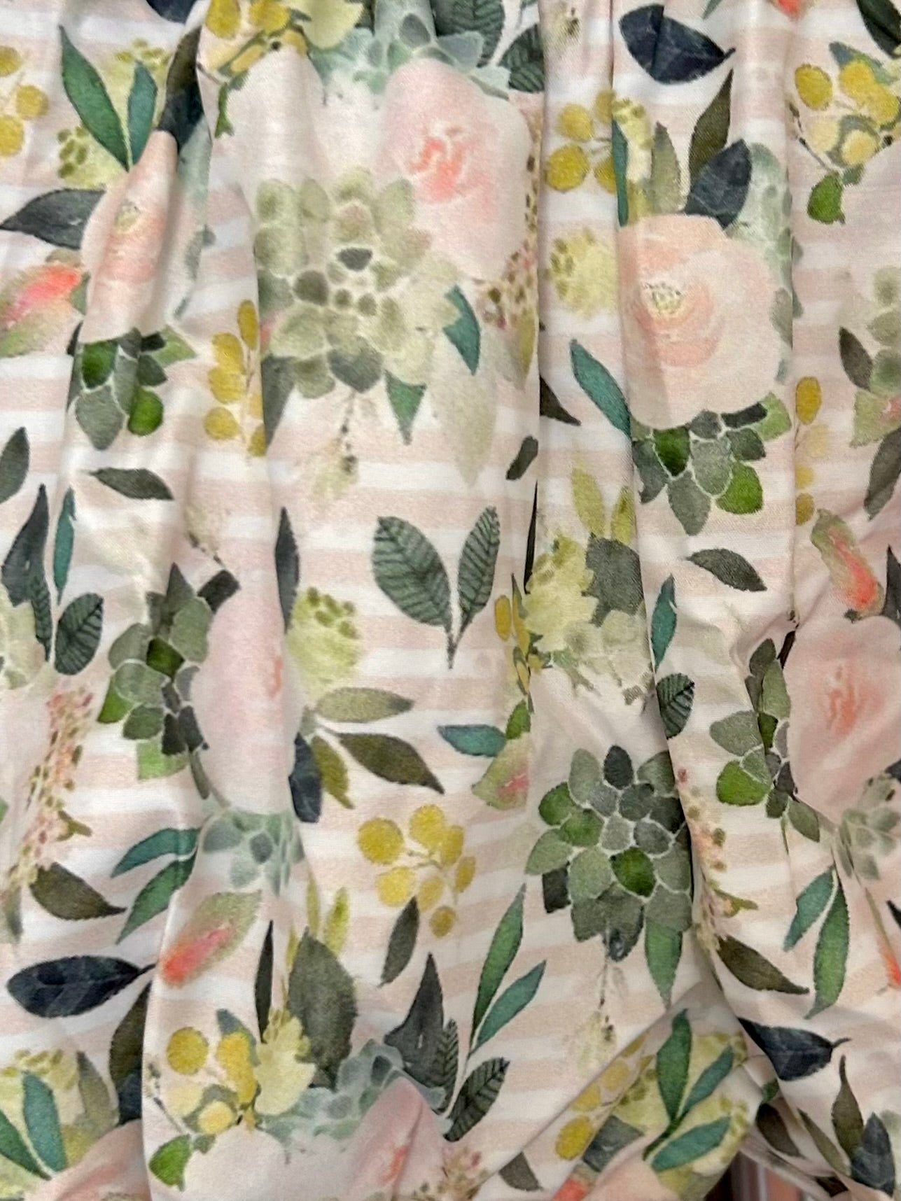Peach with Green Floral