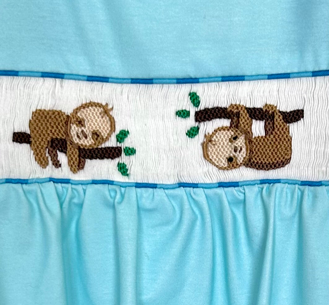 Sleeping Sloths Smocked