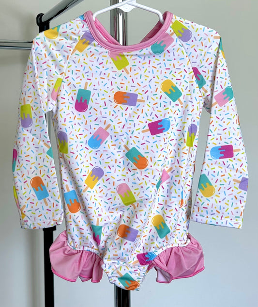 Pink with Popsicles and Confetti Swim