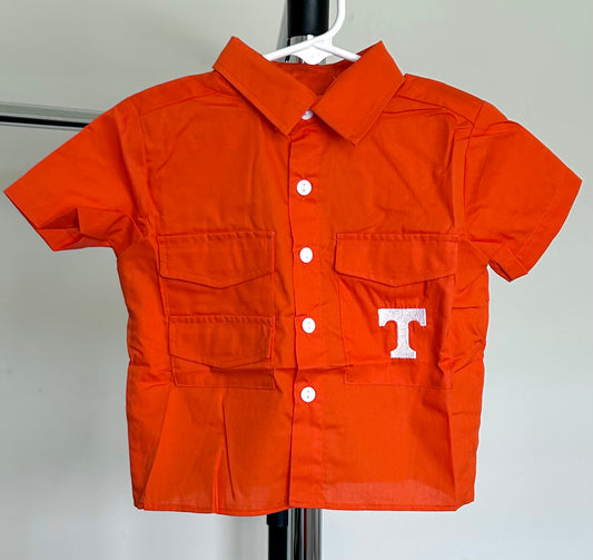 Orange Hound Dog and Letter T Performance Fishing