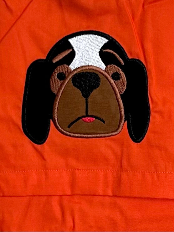 Orange Hound Dog and Letter T Performance Fishing