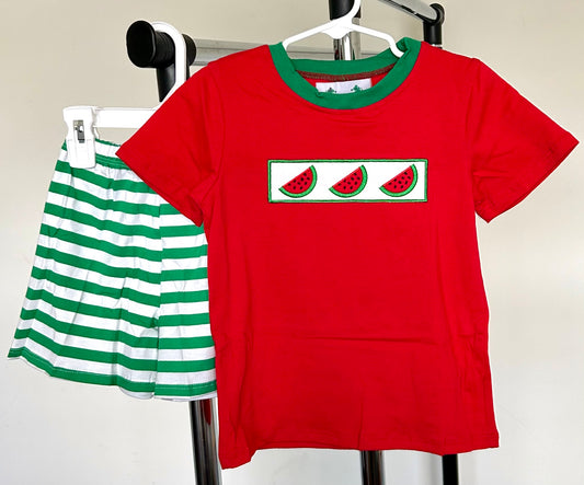Red and Green Striped Watermelon Trio
