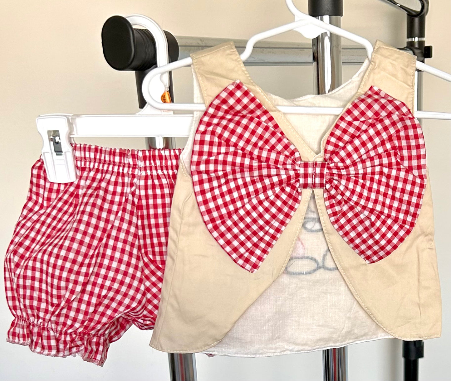 Khaki and Red Gingham Hunny Friends