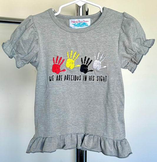 Precious In His Sight with Multicolored Hand Prints