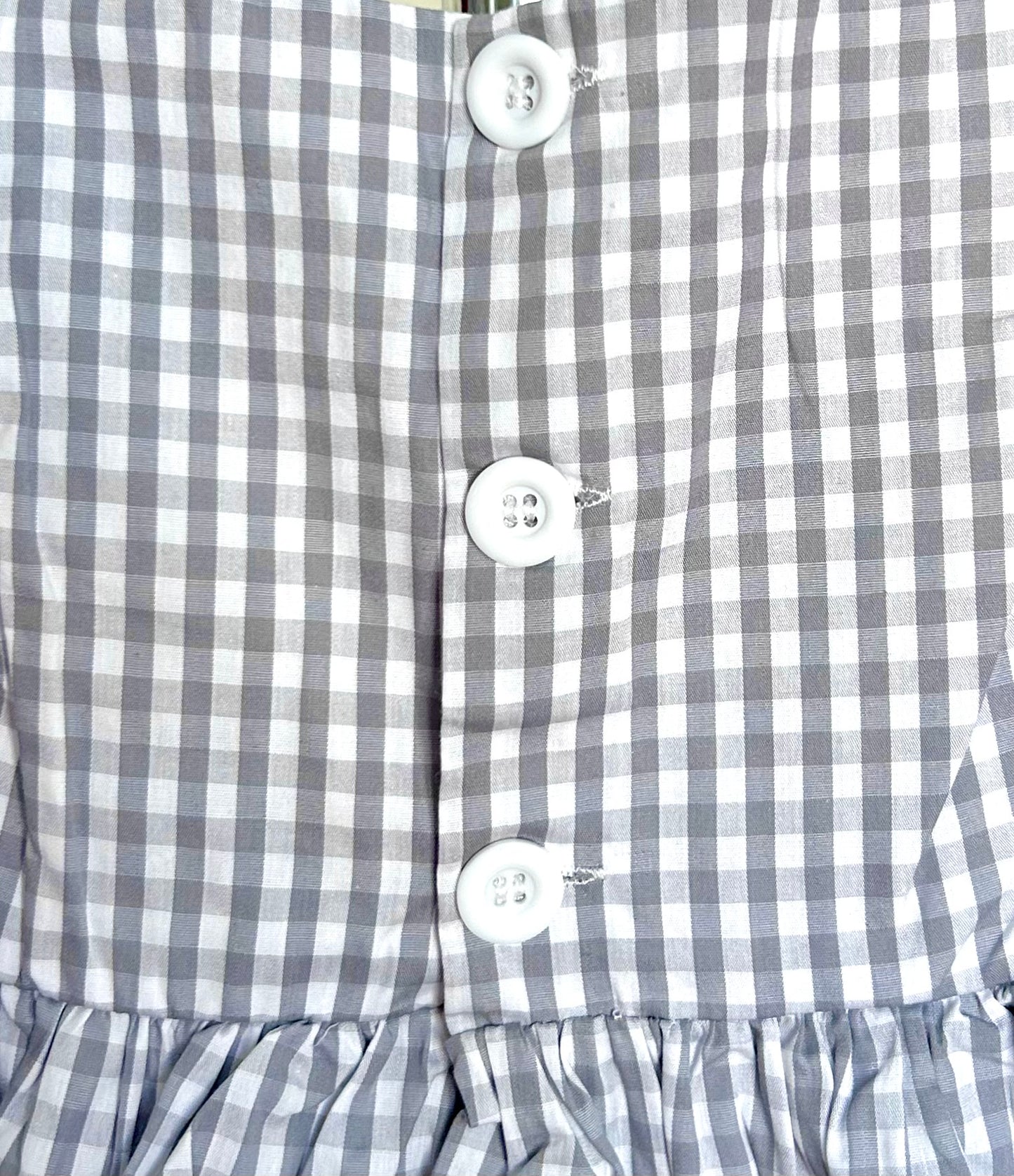 Grey Micro Gingham Football and Elephant Trio
