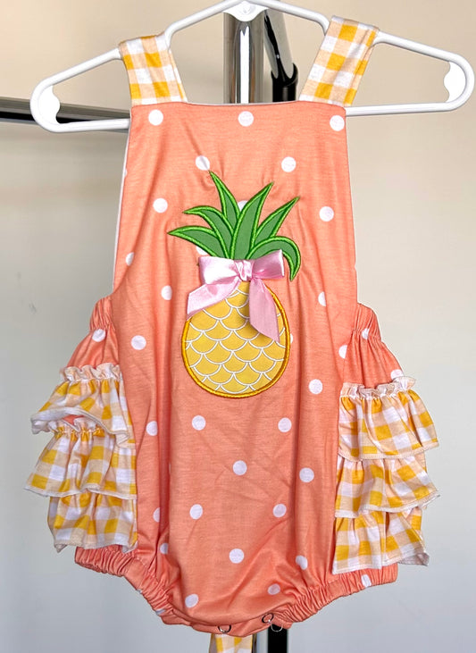 Melon Orange Polka Dot and Yellow Pineapple