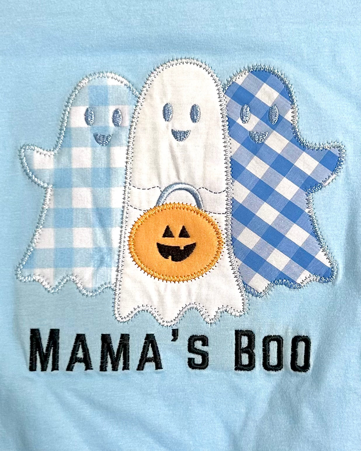 Light Blue “Mama’s Boo” Ghost Trio