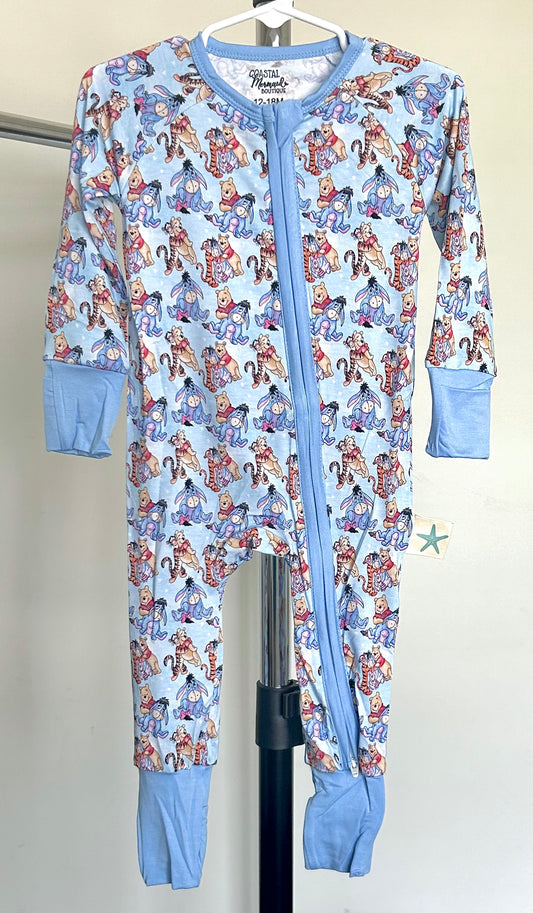Light Blue Hundred Acre Woods Pals Bamboo Loungewear